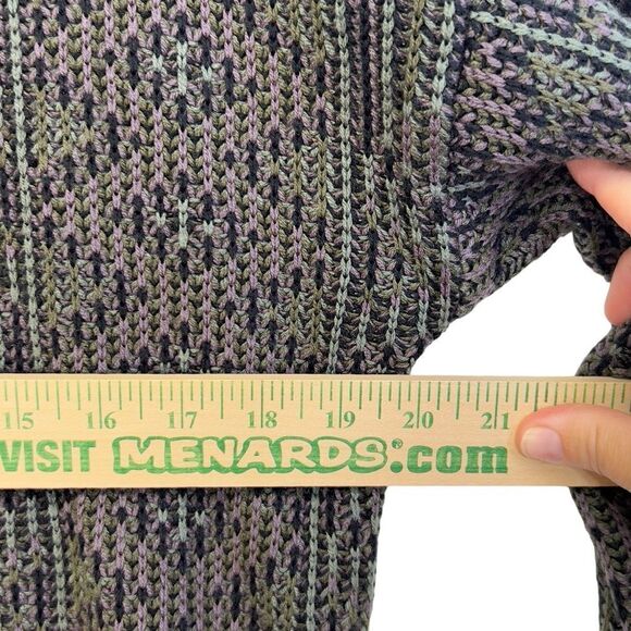 1980's Pacific Crest Vintage Knitted Cosby Crew Neck purple Sweater Large - Picture 7 of 14
